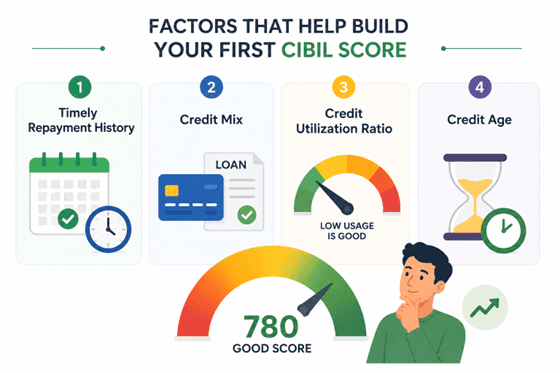 Factors That Help Build Your First CIBIL Score