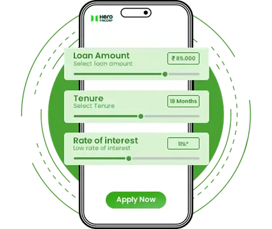 A digital personal loan application on a mobile phone