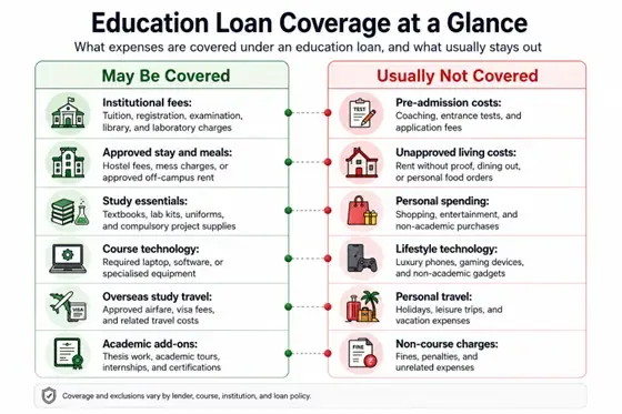 Expenses Usually Not Covered Under an Education Loan