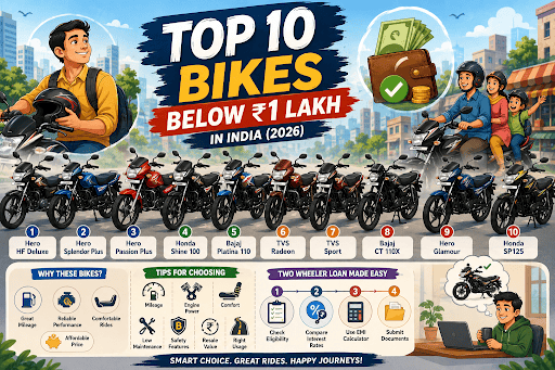 Top 10 Bikes Below 1 Lakh in India