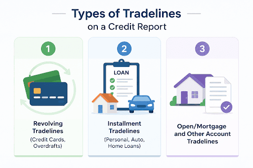 Types of Tradelines on a Credit Report