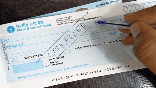 Cancelled Cheque Format and Sample