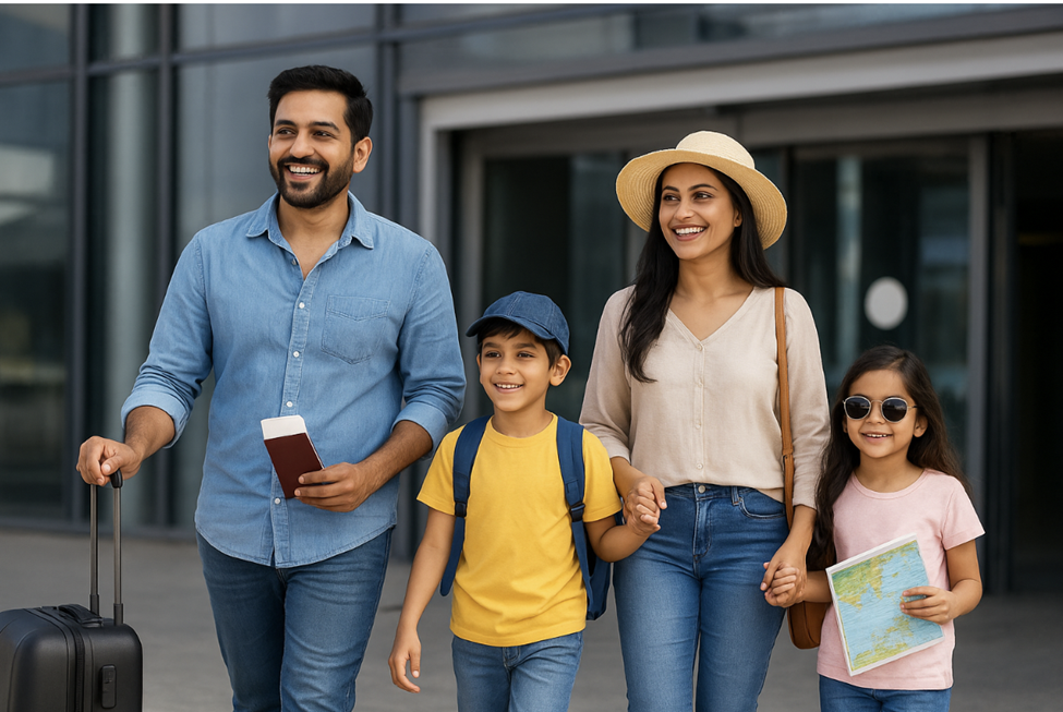 Family ready for international trip with personal loan