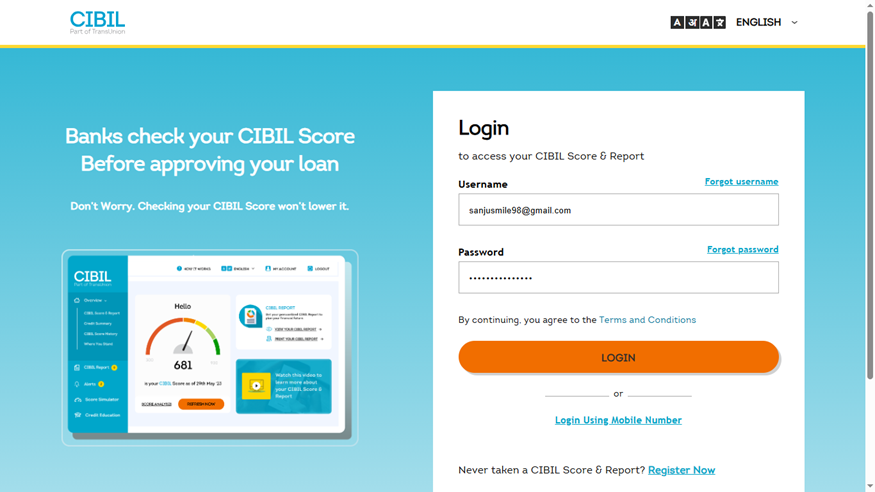 Check your cibil score