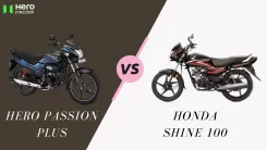 hero passion plus vs honda shine 100
